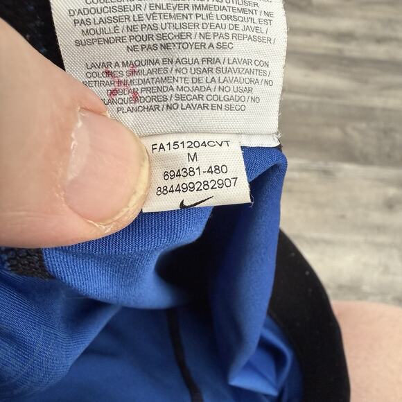 NIKE PRO Training Capri Pants Womens M Blue Snake Print Cropped Leggings 694381 - Picture 7 of 8